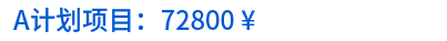 A计划项目：72800元